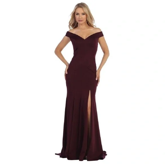 Let's Corp Dresses | Eggplant Off Shoulder Long Formal Dress | Color: Purple | Size: M | Sullicg78's Closet